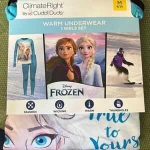 Warm Underwear Disney Frozen Size M 8/10 Two Piece